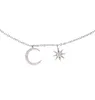 2017 fashion jewelry simple christmas design delicate chain 3 color micro pave cz sparling moon star pendant choker necklace