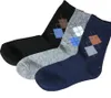 Großhandels-5 Paare heißer Verkauf neue Art und Weisequalitäts-Männersocken-Rautendruck-beiläufige Sportsocke für Männerherbst-Wintersocken 5