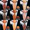 Herfst oranje goedkope stropdassen voor mannen merk stropdas mode novely actieve heren hals stropdas set hoge kwaliteit mode accessoires stropdas gratis verzending