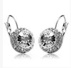 Austrian Hoop Crystal Earrings Stud Round Earrings Austrian Crystal Full Rhinestone Diamond Earrings Crystal Stud Earrings