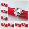 Wholesale--20 colors for U Pick-- 150pcs Clear White Gem Diamond Napkin Ring Serviette Holder Wedding Dinner Bridal Shower Favor Decor