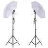 Freeshipping Photo Studio Kit Softbox Regenschirm mit Birnenhalter Glühbirne Lichtständer Schwarz Weiß Grüner Bildschirm Hintergrund