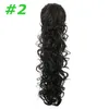 CLAW CLIP PONYLAILS SYNTETISK HÅR PONYALTAL CULRY WAVY HAIR PIESS 31 tum 220g Syntetiska hårförlängningar Kvinnor Fashion6944329