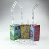 New 14mm Colorful Glass Bong Liquid Sci Water Pipes for Smoking Mini Oil Rig with Green Blue Yellow Removable Bongs