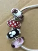 4pcs/lots Loose Beads Handmade Lampwork 925 Sterling Silver Murano Glass Charm Bead Fits European Pandora Jewelry Bracelets