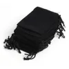 Free Shipping 100Pcs/lot 7x9cm Portable Black Velvet Gift Pouch Small Jewelry Bag jewelry Packaging Pouch