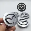 4PCS 56mm for Mazda 3 5 6 CX5 CX7 CX9 RX8 MX5 MIATA MPVホイールセンターハブキャップ56mm SilverBlack2894804