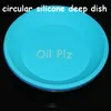 scatole vassoi di silicio piatto profondo rotondo panoramica 8 "amichevole non stick silicone contenitore concentrato olio bho fda vassoio