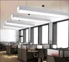 Opknoping draad aluminium plafondlamp kantoor bar lichten 4ft rechthoekige plafond hanglamp moderne led kroonluchter lamp armatuur voor kantoor