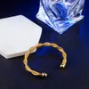10pcs/lot hot gift factory price 925 silver charm bangle Twisted snake bone 18K gold bracelet fashion jewelry 1821