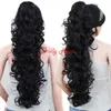 Partihandel-26 "210g Claw Hair Tail Ponytail Hair Extension Wavy Curly Style Tress Curly Synthetic Hairpieces Chignon Tail Pieces