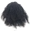 Afro Kinky Curly Human Hair Ponytail Extensions Kinky Curly Drawstring Human Hair Ponytail Hair Pieces Natural Curly Clip i hästsvans (18)