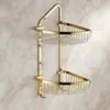 SPEDIZIONE GRATUITA Nuovo progettata europea in ottone di lusso Golden Golden Rack Shelf Basket/Bathing Shelf