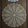 14Pieces - mycket, shabby chic vintage look hjärta virka doilies vit beige coasters bordmattor bord servett dekoration