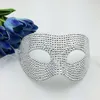 Full Crystal Mask Luxury Prince Mask Venetian Masquerade Party Masks Half Face Sexy Woman Mask Carnival Wedding gift free shipping