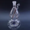 Glasrör glasbubbler glas glas olje rigg glas bongs dubbel liten botten JH044-10mm