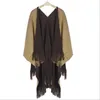 Maglioni da donna All'ingrosso-2022 Inverno Donna Overwear Cappotto Oversize lavorato a maglia Poncho in cashmere Mantelle Duplex Scialle Cardigan Maglione con Tasse