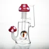 5 inches dab rig bongs glass rigs oil dab burner water pipes Colorful Bong Mushroom Cylinder Glass Bong Straight Tube Bong