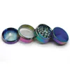 Iceblue Rainbow Grinders Zinc Alloy Metal Grinder Smoking 40/50mm Diameter 4 Parts Crusher Herbal Crushers