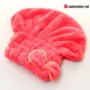 Bouchons de douche DHL Femmes Microfibre magique Bowknot Capes de douche Coiffes Séchure séchée Dry Turban Wrap Cap chauffant