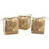 100pcs Heart Love Rustykalne słodkie pudełka na cukierki Kraft Paper Wedding Party Favor Dift Box Dostawa 7135823