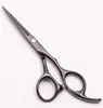 C1005 5.5" 440C Customized Logo Black Professional Human Hair Scissors Barber's Hairdressing Scissors Cutting or Thinning Shears Style Tools