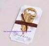 100st / lot Gilded Gold Feather Bottle Opener Souvenir för födelsedagsfester Barn Vuxen Födelsedagfavörer och gåvor
