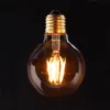 Amber Glass Form, 6W, G80 Edison Globe Lampa, Vintage LED Filamentlampa, Super Warm 2200K, E26 E27 Bas, dimbar