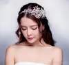 2019 Bröllopsklänningar Hårtillbehör Korea Shining Wedding Bridal Crystal Veil Faux Pearls Crown Headband Hårtillbehör för PA1084592