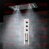 Pannello doccia termostatico Cascata a pioggia a LED in acciaio inossidabile Soffione doccia grande Rubinetto per bagno a soffitto Set Rubinetti a pioggia a parete
