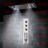 Thermostatische douche paneel rvs led regen waterval grote douchekop plafond badkamer kraan set wandgemonteerde regenval kraan