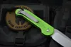 YDC Messen Ludt Auto Map Stonewash D2 Drop Point Blade Button Enkele Actie 3 Kleuren Greende Aluminium Handvat Vouwen EDC-mes