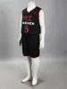 Högkvalitativ Basketball Jersey Cosplay Kuroko Nej Basuke Daiki Aomine No.5 Cosplay Kostym Sportkläder Topp + Skjorta Svart