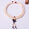 Grossist-6mm naturlig sandelträ buddhistisk buddha meditation 108 pärlor träbön pärla mala armband kvinnor män smycken