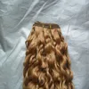 Fasci di tessuto brasiliano per capelli ricci crespi Capelli di tessuto biondo miele 100g Tessuto di capelli biondo miele brasiliano