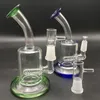 Hookahs 6 inch Mini thick bongs water pipes heady small bong Hookahs oil rig Bubbler Ash Catcher Percolator 14.4mm Joint with glass bowl