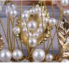 Gold Vintage Bridal Jewelry Headpiece Pearl Hair Accessories Crystal Hair Band headbands Bridal Crown Tiara Wedding Jewelry HT121