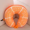 Hot sales Fruit U Shaped Pillow Cushion Nanoparticles Neck Protection Pillow Car Travel Massage Pillow 3D Friut Cushion