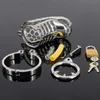 The Snake Device Metal Spikes Stainless Steel Cock Cage Belt Cock Ring BDSM Toys Bondage Sex Products For Men7691410