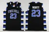 Tree NCAA One Hill Ravens Basketball Jersey Brother Movie 3 Lucas Scott 23 Nathan Scott Black White Blue