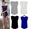 Wholesale- NEW HOT Girl Women's Crew Neck short Sleeve T-Shirts Modal Tops Basic Tee Summer Women Shirt Clothes