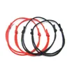 100 stks rood / zwart string kabbalah lucky armband verstelbaar slecht oog succes