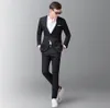 Blazers feitos sob encomenda do noivo smoking padrinhos estilo simples melhor homem lapela ternos de casamento masculino (jaqueta + calças) duas peças