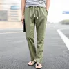 Wholesale-New Men's Straight Linen Slacks Loose Linen Trousers Men's Cotton Pants Thin Casual Pants 5 Colors Size M-3XL TA016