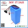 Deep Cycle Lithium Battery 36V 17.5Ah (10S5P Samsung 18650 35E) Li Ion Battery Pack For Electric Bicycle Scooter Citycoco