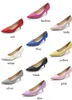 Multi-color Fashion Dress Shoes Women Pumps Custom Heel Slip-ons OL Pumps Plus Size US14 Pointed Toe Stiletto Shoes Women Free Shipping