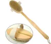 Fashion Natural Long Wood Borstle Body Brush Massager Bath Shower Back Spa Scrubber3087142