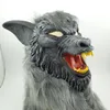 Na venda máscara de Halloween Assustador Lobo Negro Amarelo Dentes Fero Boca Aberta Lobo Horror animal máscara frete grátis