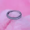 Silberne Inspiration auf dem inneren Ring mit klarem Cz. 100 % 925er Sterlingsilber-Ringe zum Selbermachen, passend für Pandora Jewelry 2016, neues Weihnachtsgeschenk