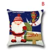 Merry Christmas Style Cushion Cover Santa Claus Christmas Tree Snowman Home Decorative Pillows Cover